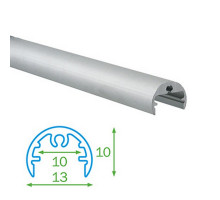 Kulatý profil FKU25 pro LED, bez plexi, 1m